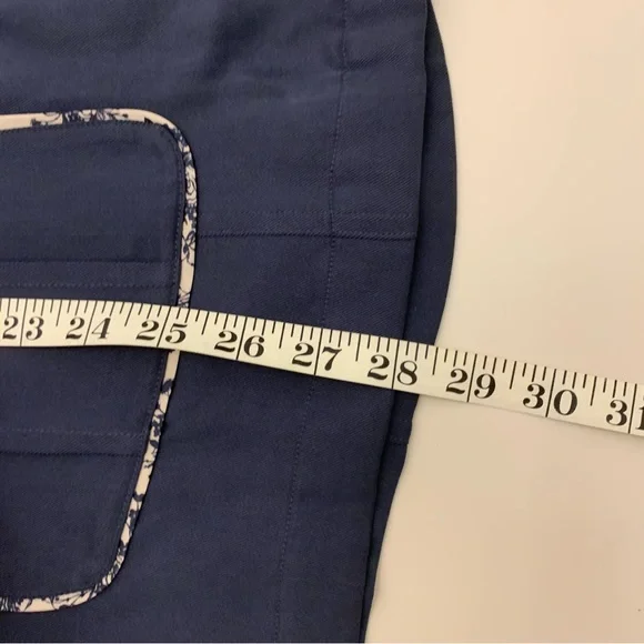 Laurie Felt Belted Utility Jacket with Contrast
Print Detai Indigo Sz 8 - Picture 10 of 12